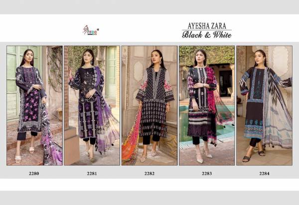 AYESHA ZARA BLACK WHITE Fancy Ethnic Wear Pakistani Salwar Suits Collection